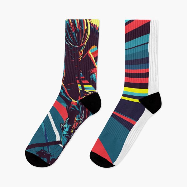 Item preview, Dynamic road cyclist with abstract racing background designed and sold by Piotrek0001.