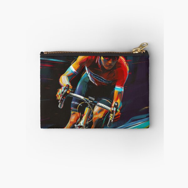 Item preview, Dynamic road cyclist with abstract racing background designed and sold by Piotrek0001.