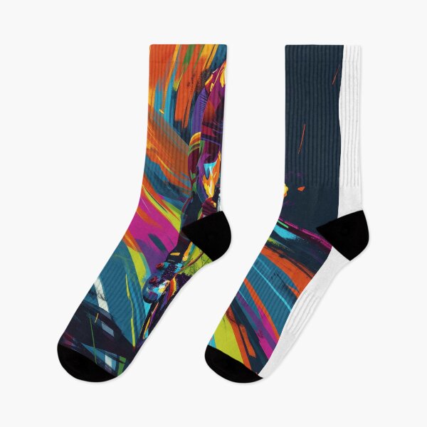 Item preview, Dynamic road cyclist with abstract racing background designed and sold by Piotrek0001.
