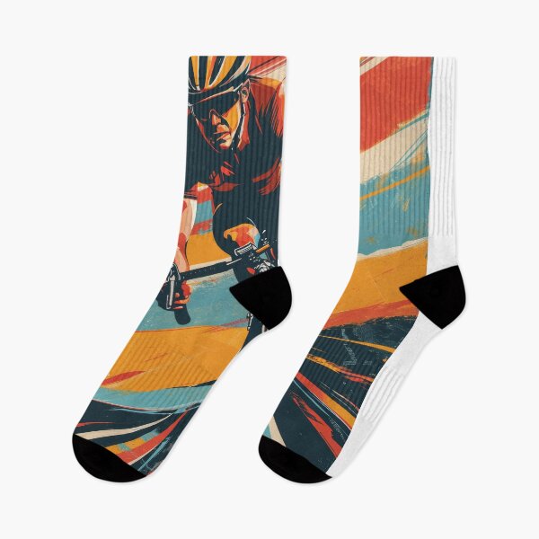 Item preview, Dynamic road cyclist with abstract racing background designed and sold by Piotrek0001.