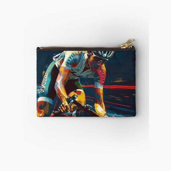 Item preview, Dynamic road cyclist with abstract racing background designed and sold by Piotrek0001.