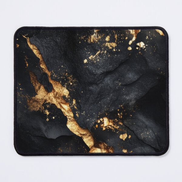 Item preview, Shimmering Gold Accents on Black Abstract Texture designed and sold by lematworks.