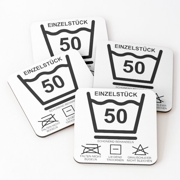 Artikelvorschau, Geburtstag 50 Waschsymbole lustig witzig entworfen und verkauft von UnnecessaryLuck.