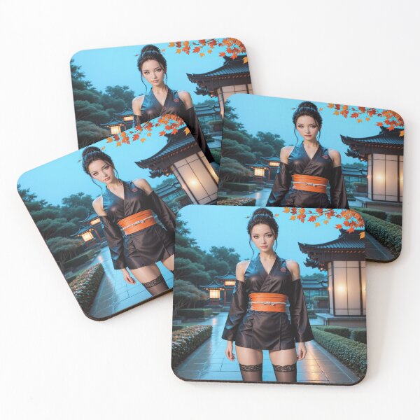 Item preview, Japanese girl in zen garden designed and sold by Planet Utoppia.