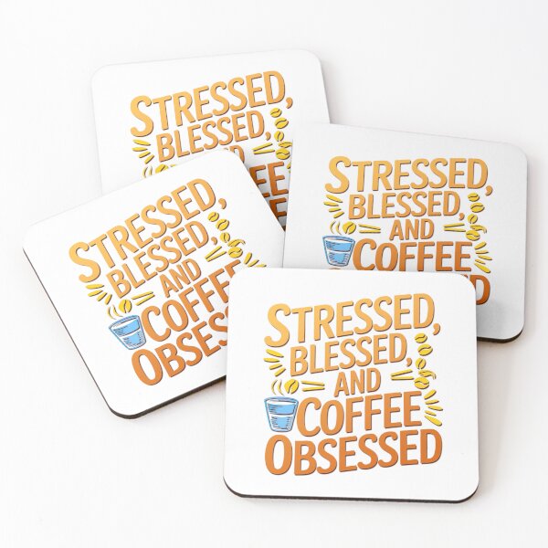 Item preview, "Stressed Blessed and Coffee Obsessed" Typography Design designed and sold by jeasolar.