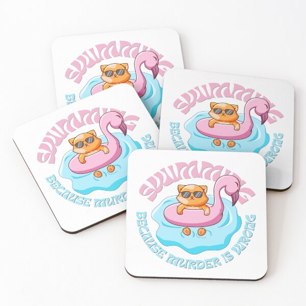 Item preview, Swimmer Cat funny quote , Black Cat Swimming In The Lake. Sticker designed and sold by puurfectcat.