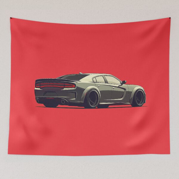 Item preview, American Muscle Charger Hellcat Illustration designed and sold by blackdogshop.