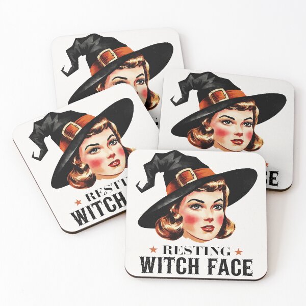 Item preview, Resting Witch Face – Retro Witch Design for Halloween designed and sold by RainCitySticker.