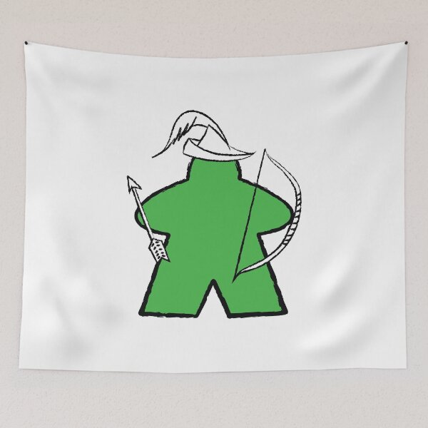 Item preview, Green Archer Meeple! designed and sold by BaronsGames.
