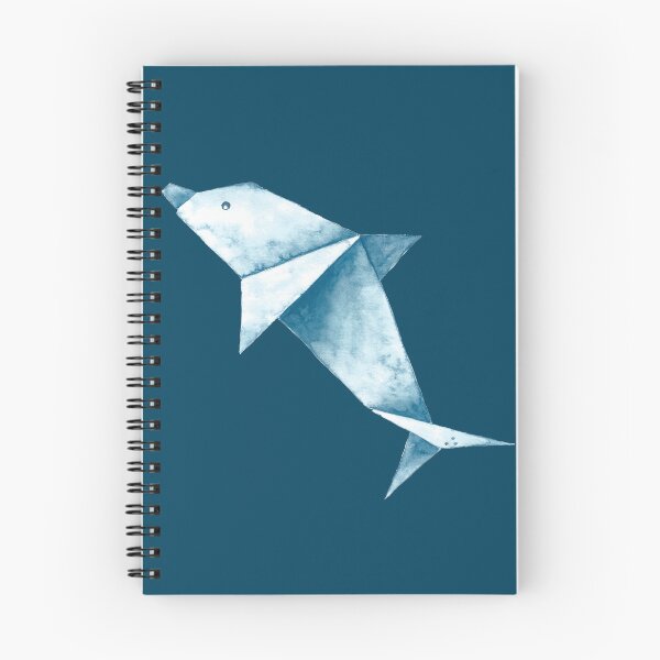 Item preview, ORIGAMI dolphin painted in watercolor designed and sold by GinColorist.