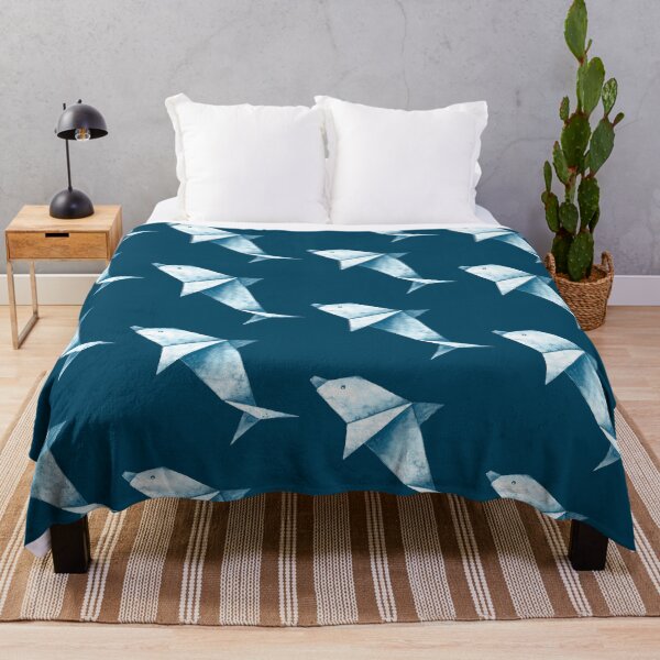 Item preview, ORIGAMI dolphin painted in watercolor designed and sold by GinColorist.