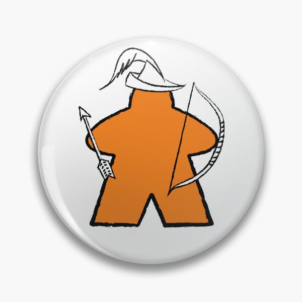 Artikelvorschau, Oranger Bogenschütze-Meeple! entworfen und verkauft von BaronsGames.