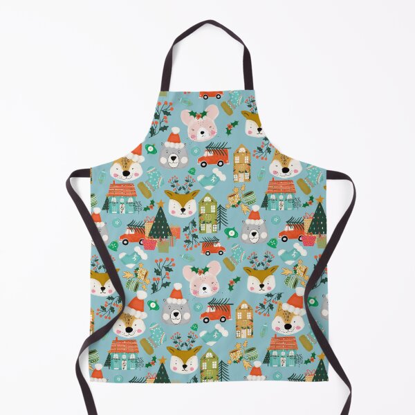 Item preview, Woodland Cute Christmas Festive Furry Friends Light Blue designed and sold by susycosta.