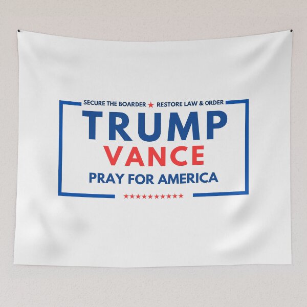 Item preview, Trump Vance Secure The Boarder Restore Law & Order designed and sold by ANNINOART ⭐⭐⭐⭐⭐.