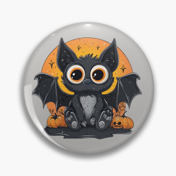 Item preview, Spooky cartoon Bat with Pumpkin designed and sold by TojoStudios.