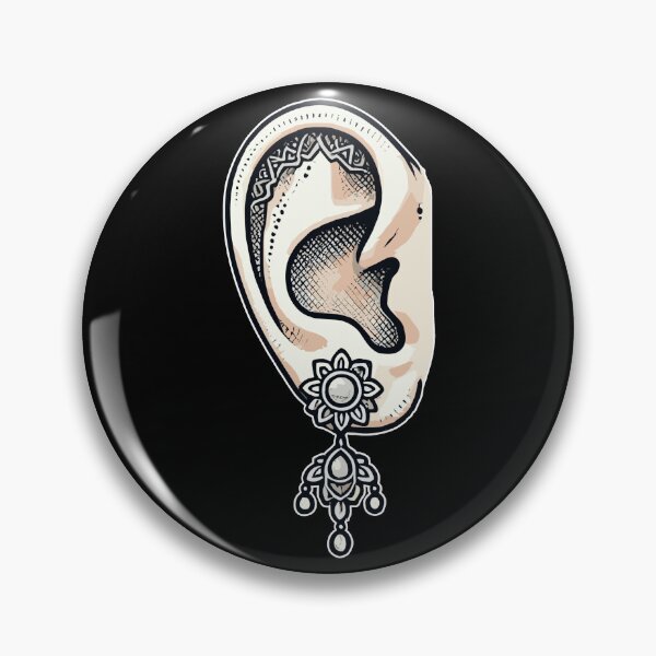Item preview, Human Ear with Earrings designed and sold by MaateoDesign.
