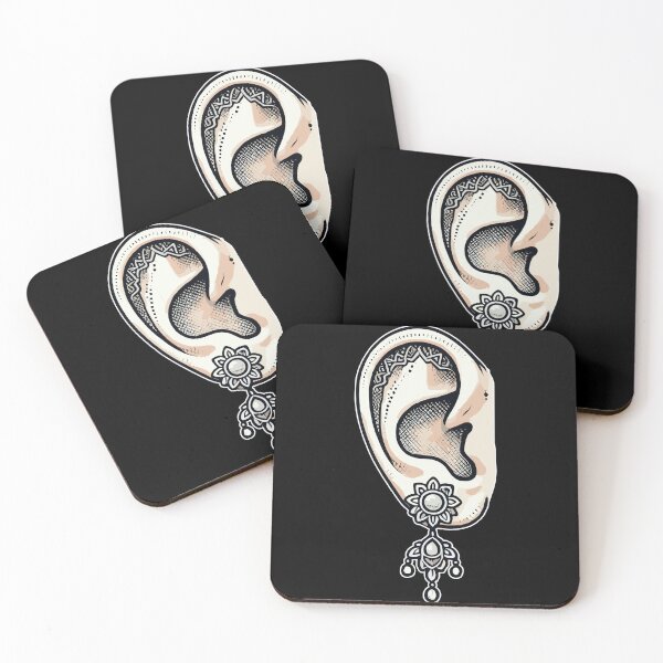 Item preview, Human Ear with Earrings designed and sold by MaateoDesign.