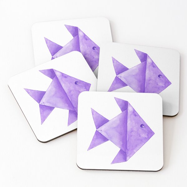 Item preview, ORIGAMI fish painted in watercolor designed and sold by GinColorist.