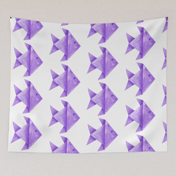 Item preview, ORIGAMI fish painted in watercolor designed and sold by GinColorist.