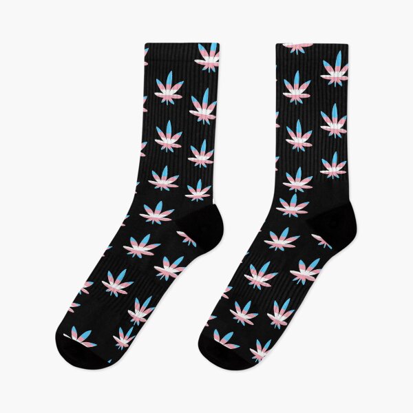 Item preview, Trans Pride Cannabis Leaf Pattern – LGBTQ Stoner Art designed and sold by Cannaxes Studio.
