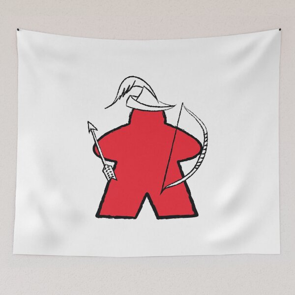 Item preview, ¡Arquero Rojo Meeple! designed and sold by BaronsGames.