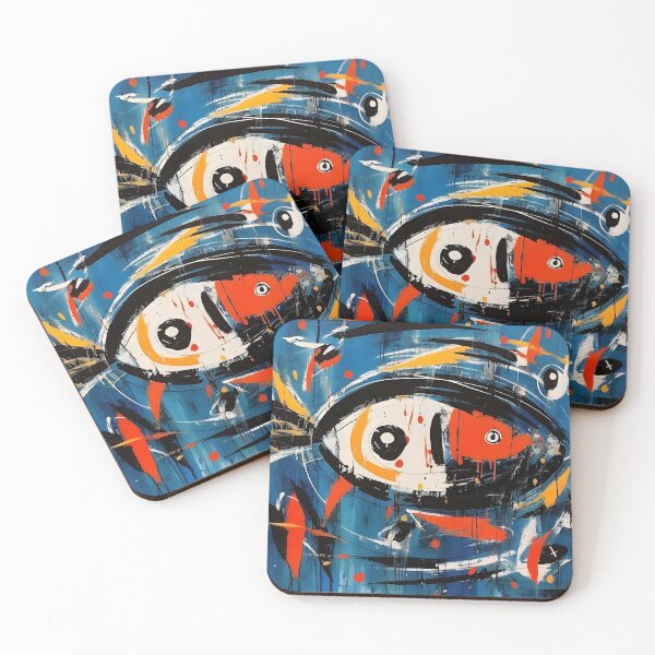 Item preview, It's colorful in the koi carp pond - Expressionistic designed and sold by 3ling_Design.