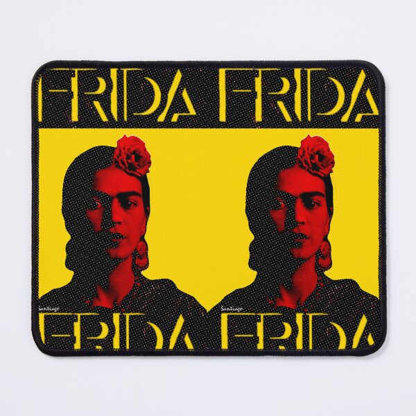 Item preview, Frida (V8.3.2) - yellow background designed and sold by Jorge Santiago Jiménez.