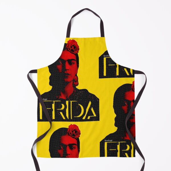Item preview, Frida (V8.3.2) - yellow background designed and sold by Jorge Santiago Jiménez.