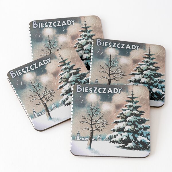 Item preview, sstamp znaczek winter Bieszczady post vintage cryptostamp Polska nature snow pocztowy / dejco.art by domin designed and sold by dejco.art.