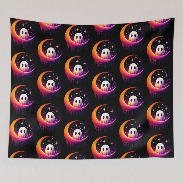Item preview, Retro '90s Style Ghost | Spooky Nostalgic Halloween Art designed and sold by Tw1nsAIArt.