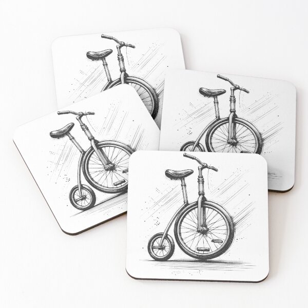 Item preview, Vintage Retro Unicycle Charm designed and sold by Blink Art Studio.