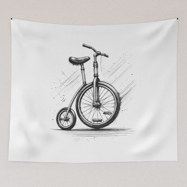 Item preview, Vintage Retro Unicycle Charm designed and sold by Blink Art Studio.
