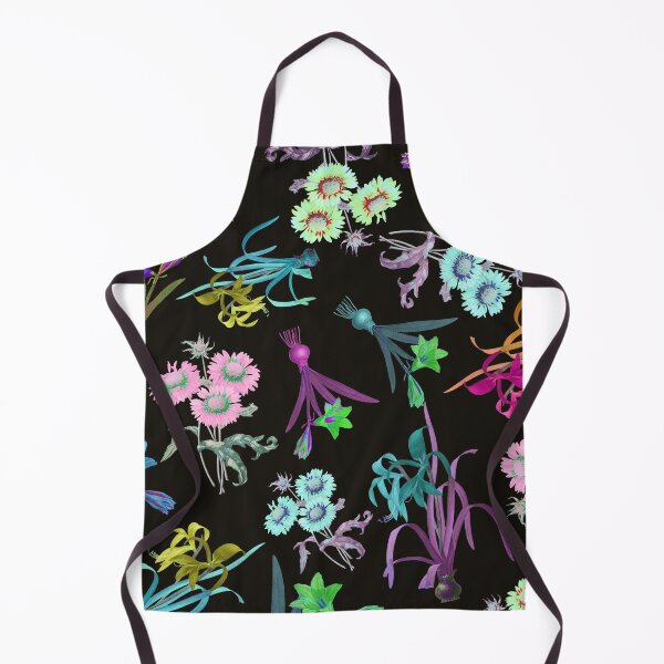 Item preview, Spectral Flower Pattern - Vintage Botanical Illustrations - Neon Style designed and sold by TuncGK.