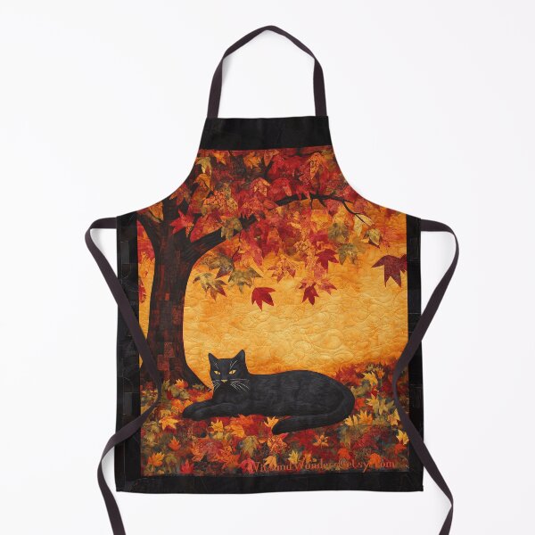 Item preview, Black Cat in Autumn Glory designed and sold by WitsandWonders.