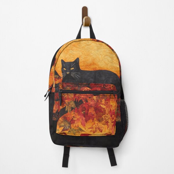 Item preview, Black Cat in Autumn Glory designed and sold by WitsandWonders.