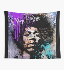 GUITAR GOD #streetart purple Wall Tapestry