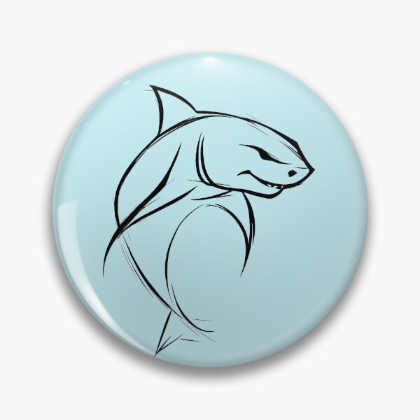 Item preview, Shark |Black and White Sketch| Sea Creature designed and sold by MaryFiore.