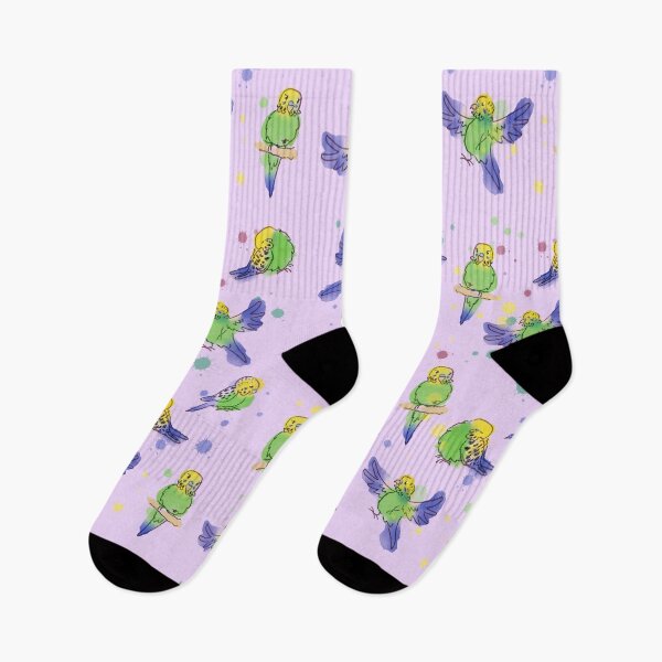 Item preview, Green budgies pattern (pink) designed and sold by PicajoArt.