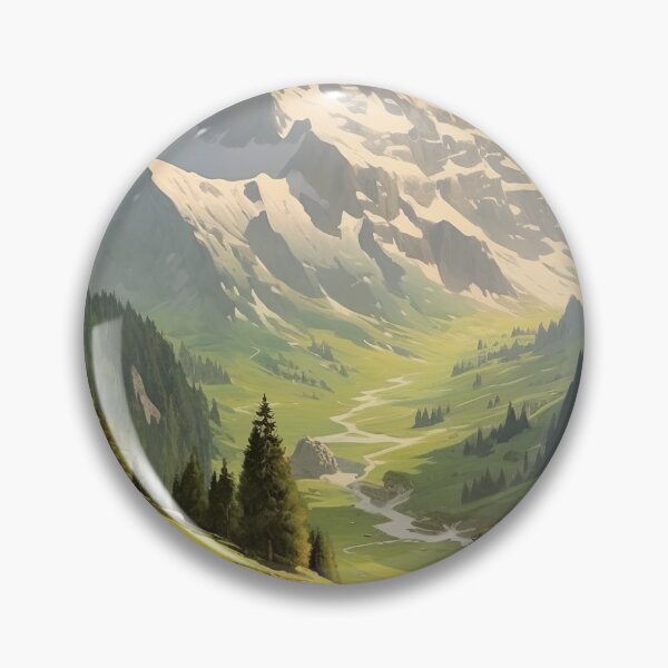 Item preview, Swiss Alps Pastoral Landscape: Vintage Alpine Scenery designed and sold by paediilart.