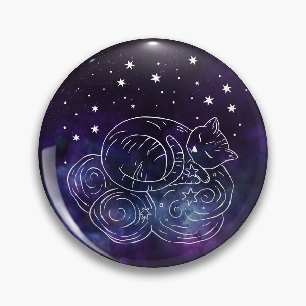 Item preview, Witchy Galactic Mystical Sleeping Cat Kitty Stars designed and sold by WildWoodlandWitch.