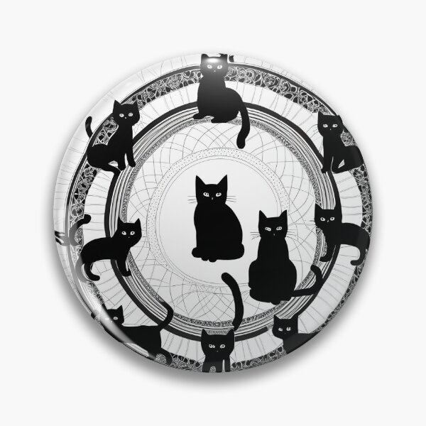 Item preview, Mystical Mandala of Black Cats designed and sold by MandalasShops.