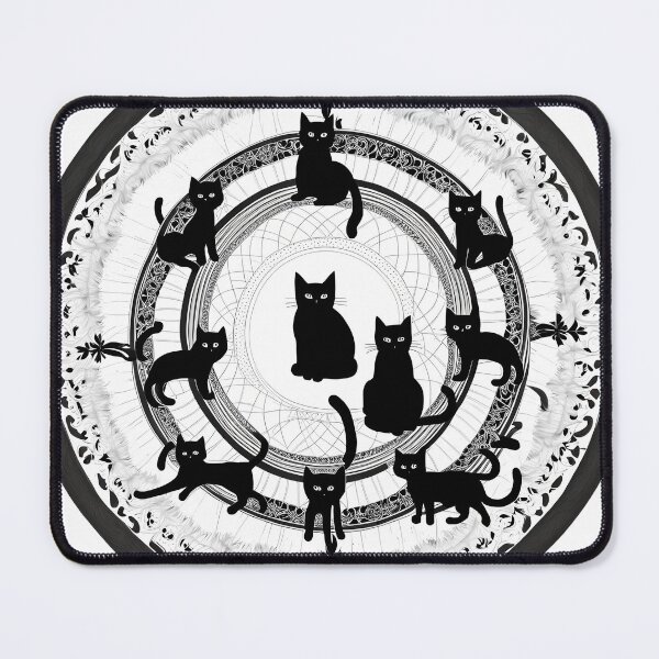 Item preview, Mystical Mandala of Black Cats designed and sold by MandalasShops.