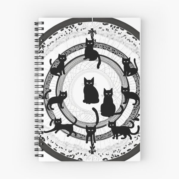 Item preview, Mystical Mandala of Black Cats designed and sold by MandalasShops.