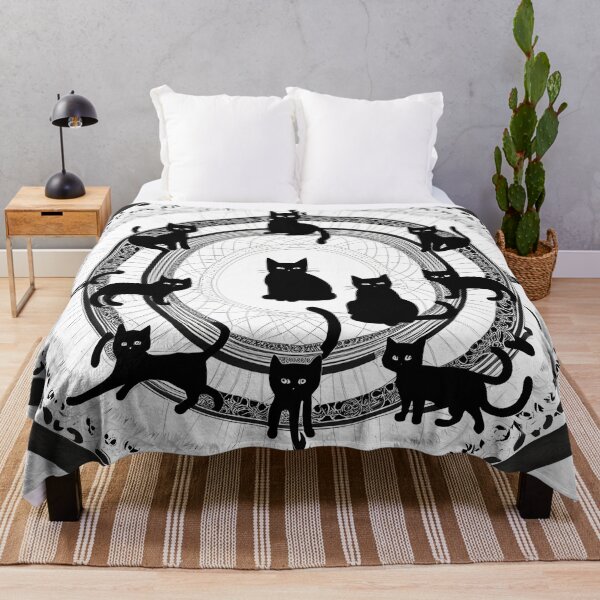 Item preview, Mystical Mandala of Black Cats designed and sold by MandalasShops.