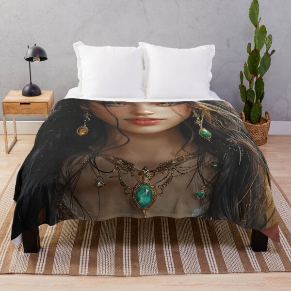 Item preview, Emerald Enchantress of the Lotus Waters designed and sold by oanaunciuleanu.