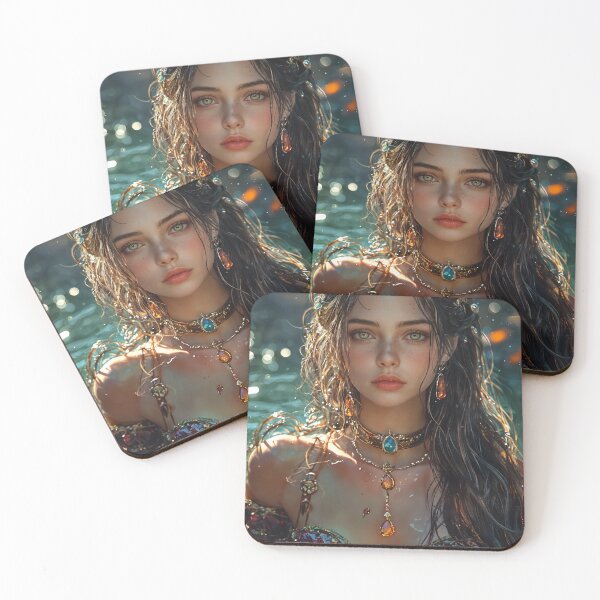 Item preview, Emerald Enchantress of the Lotus Waters designed and sold by oanaunciuleanu.