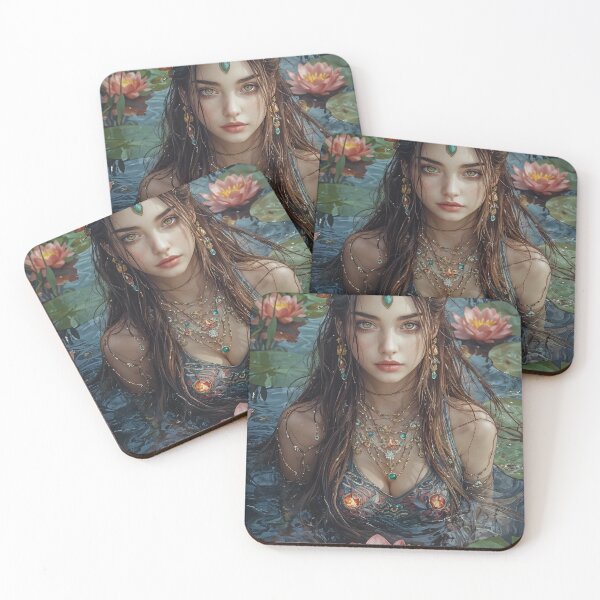 Item preview, Emerald Enchantress of the Lotus Waters designed and sold by oanaunciuleanu.