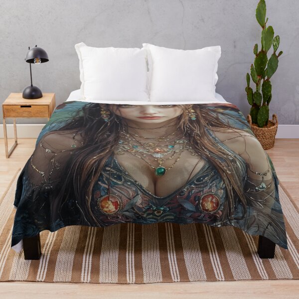 Item preview, Emerald Enchantress of the Lotus Waters designed and sold by oanaunciuleanu.