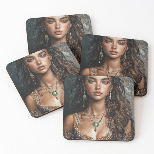 Item preview, Emerald Enchantress of the Lotus Waters designed and sold by oanaunciuleanu.
