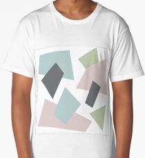 Modern Pastel Geo Pattern Long T-Shirt